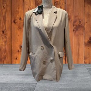 M N I  Easton Oversized Blazer Small Beige NWT